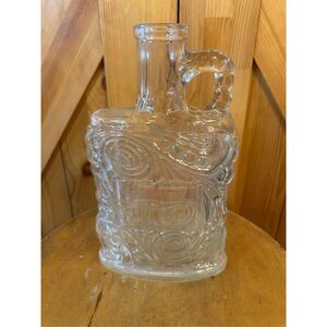VTG Old Forester KY Whiskey Bottle Decanter Kimble Glass Co Embossed Swirls 50's